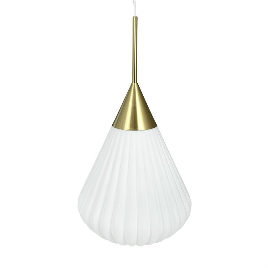 Ballon Pendelleuchte Groß – Opal/Messing