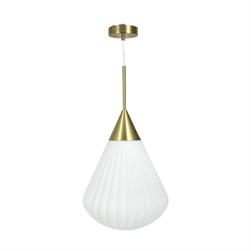 Ballon Pendelleuchte Groß – Opal/Messing