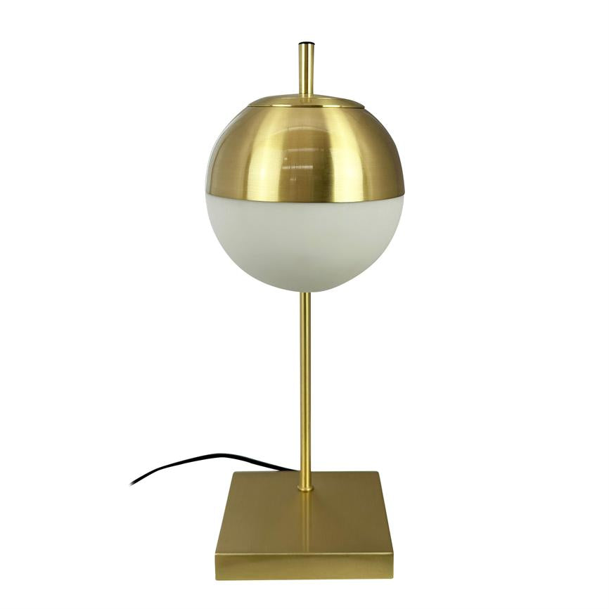 Caen Tischlampe – Messing/Opal
