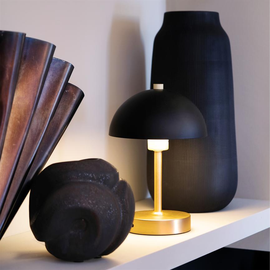 Malmø LED Special Edition Tischlampe – Schwarz/Messing