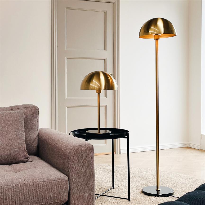 Menton Stehlampe – Messing/Marmor