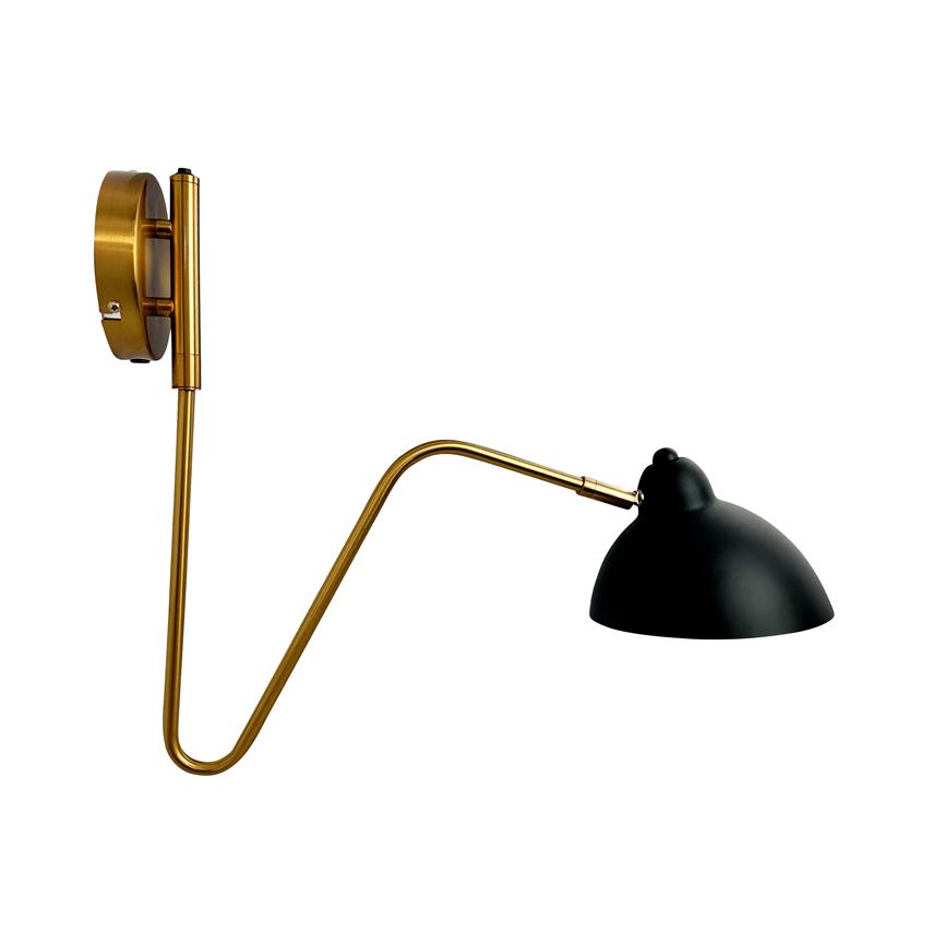 Futura Wandlampe – Schwarz/Messing