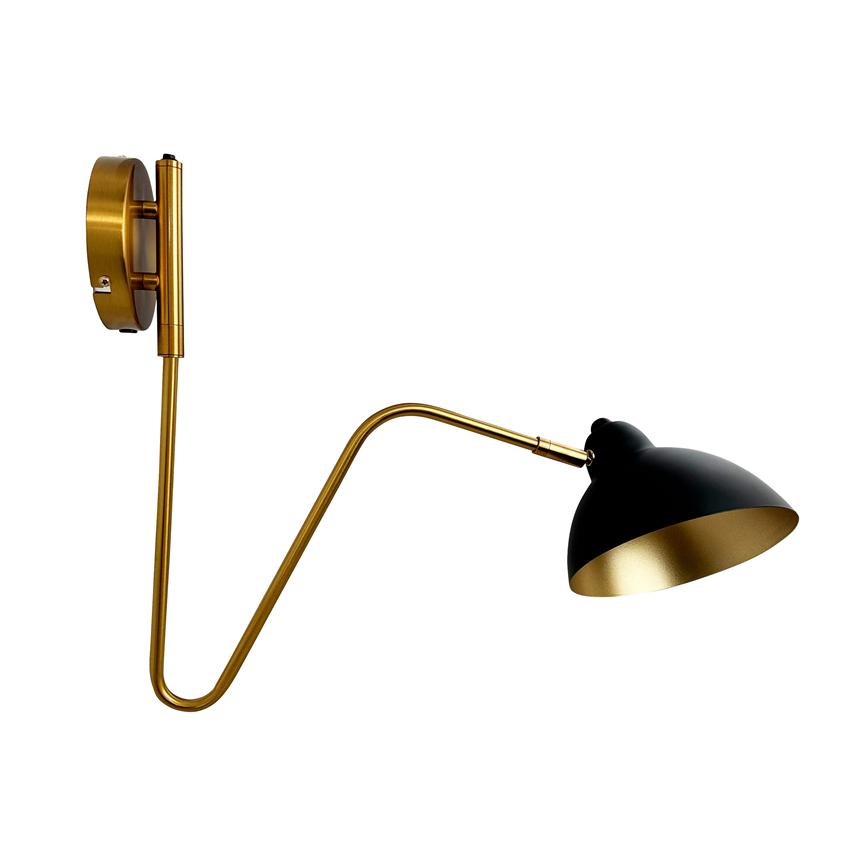 Futura Wandlampe – Schwarz/Messing