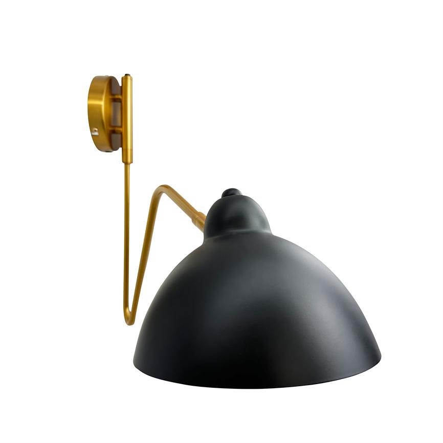 Futura Wandlampe – Schwarz/Messing