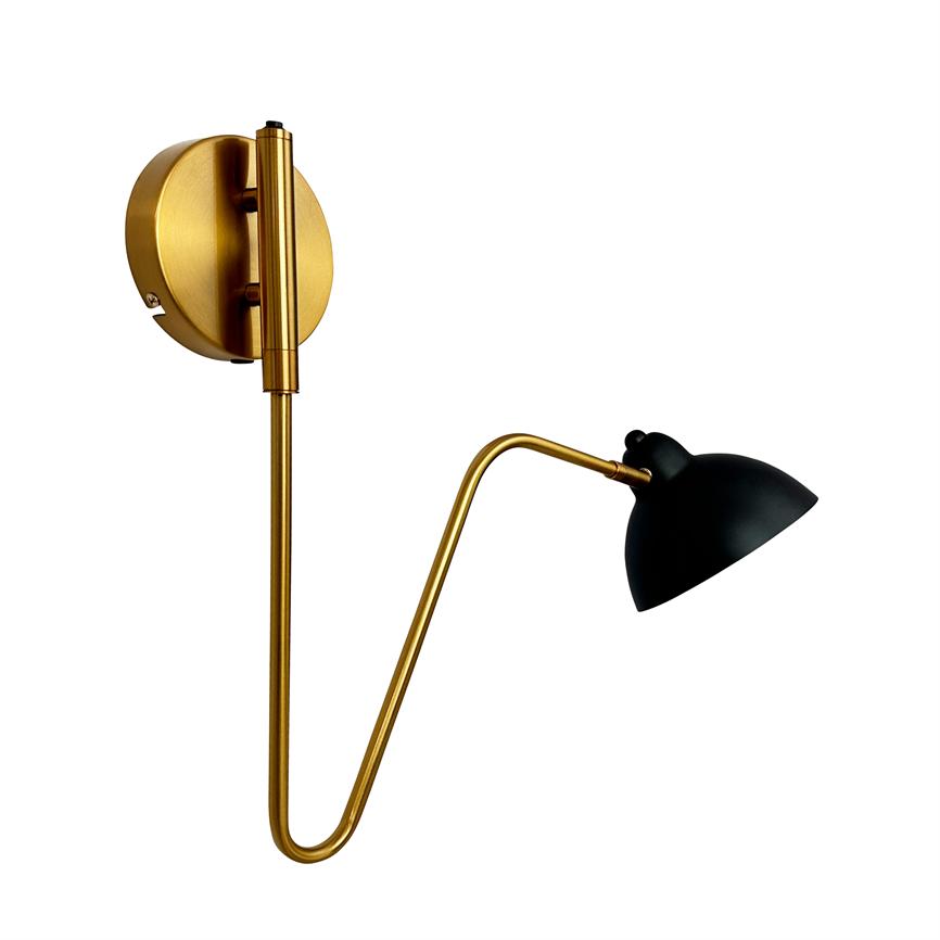 Futura Wandlampe – Schwarz/Messing
