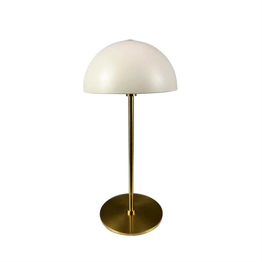 Along LED Mini Tischlampe – Beige/Messing