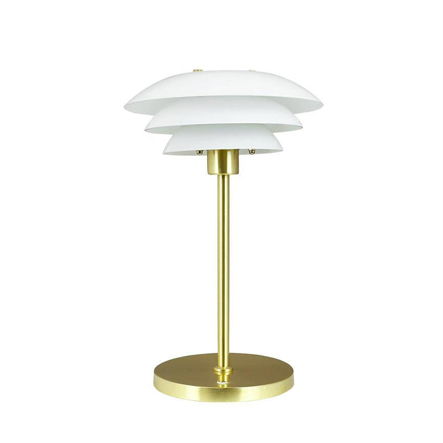 DL20 LED Wiederaufladbare Tischlampe – Opal/Messing