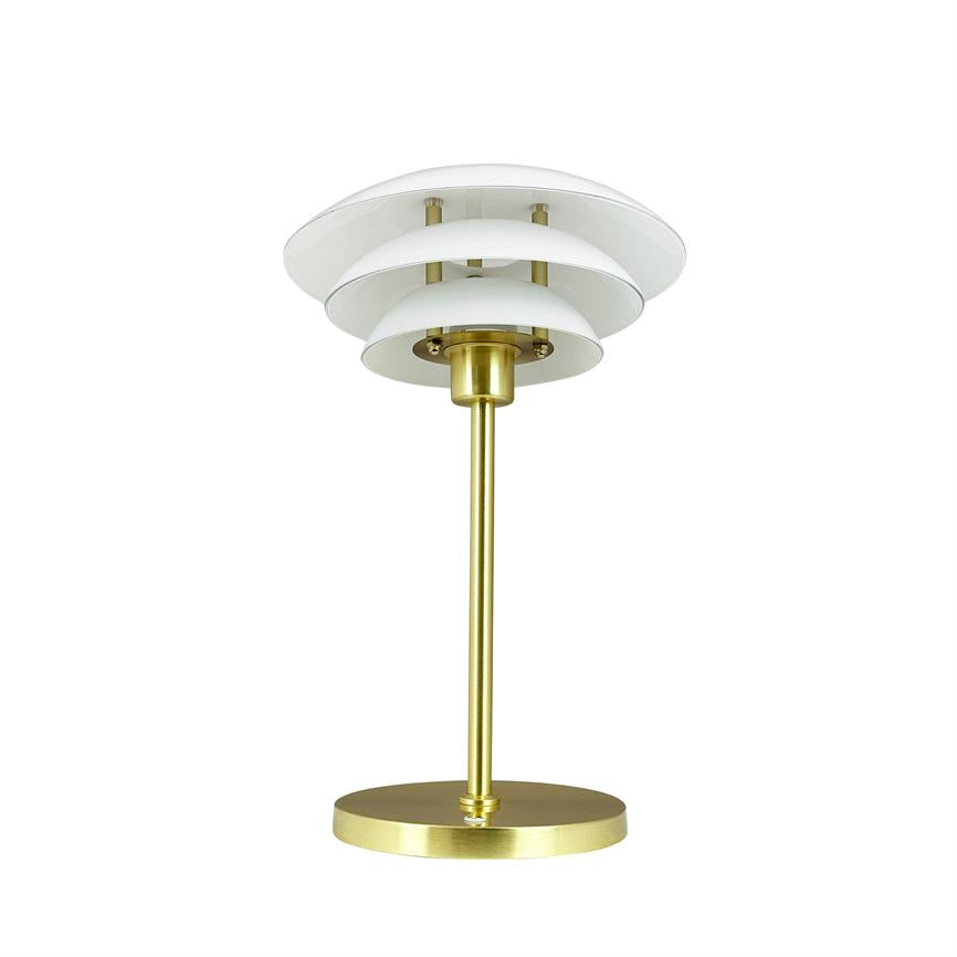 DL20 LED Wiederaufladbare Tischlampe – Opal/Messing