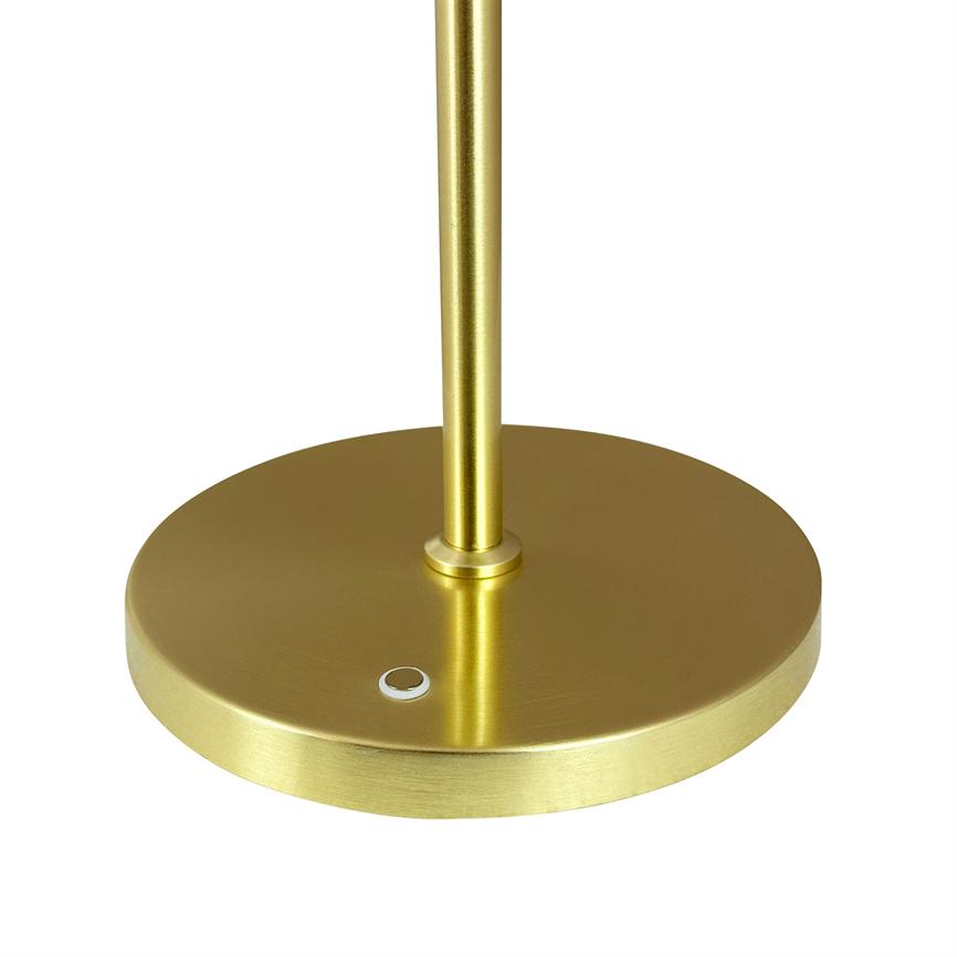 DL20 LED Wiederaufladbare Tischlampe – Opal/Messing