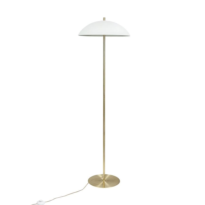 Globus Stehlampe – Beige/Messing