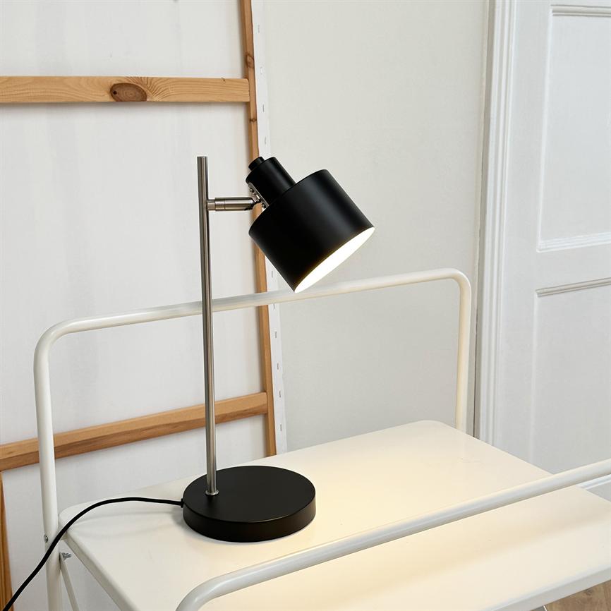 Ocean Tischlampe – Schwarz/Gebürsteter Stahl – Ansicht 2