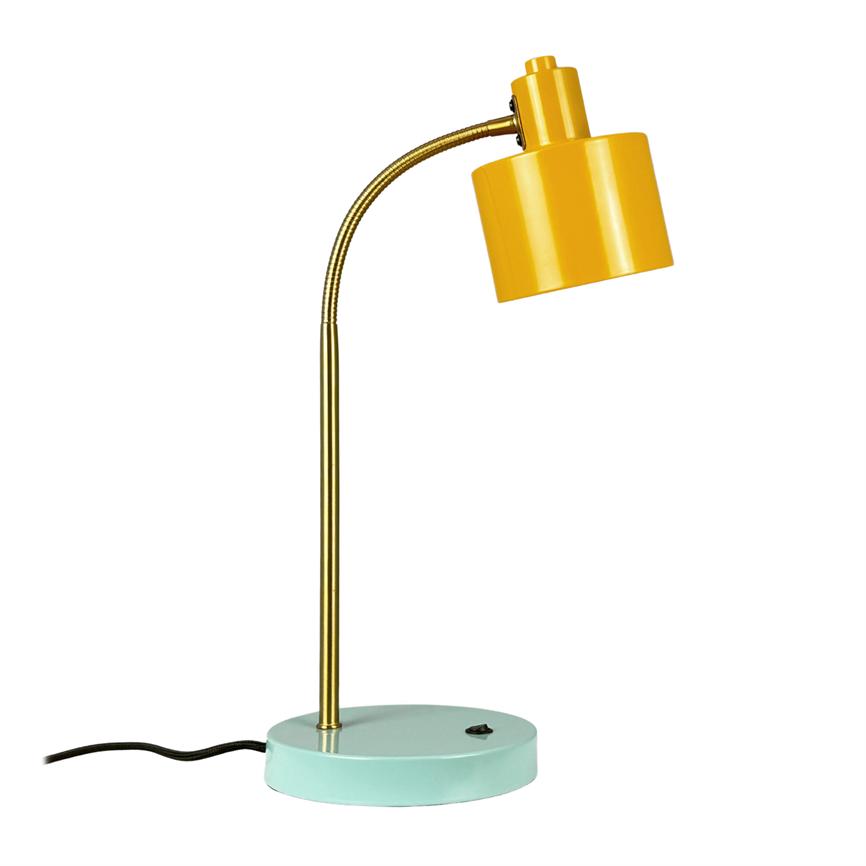 Ocean Tischlampe Flex – Curry/Türkis
