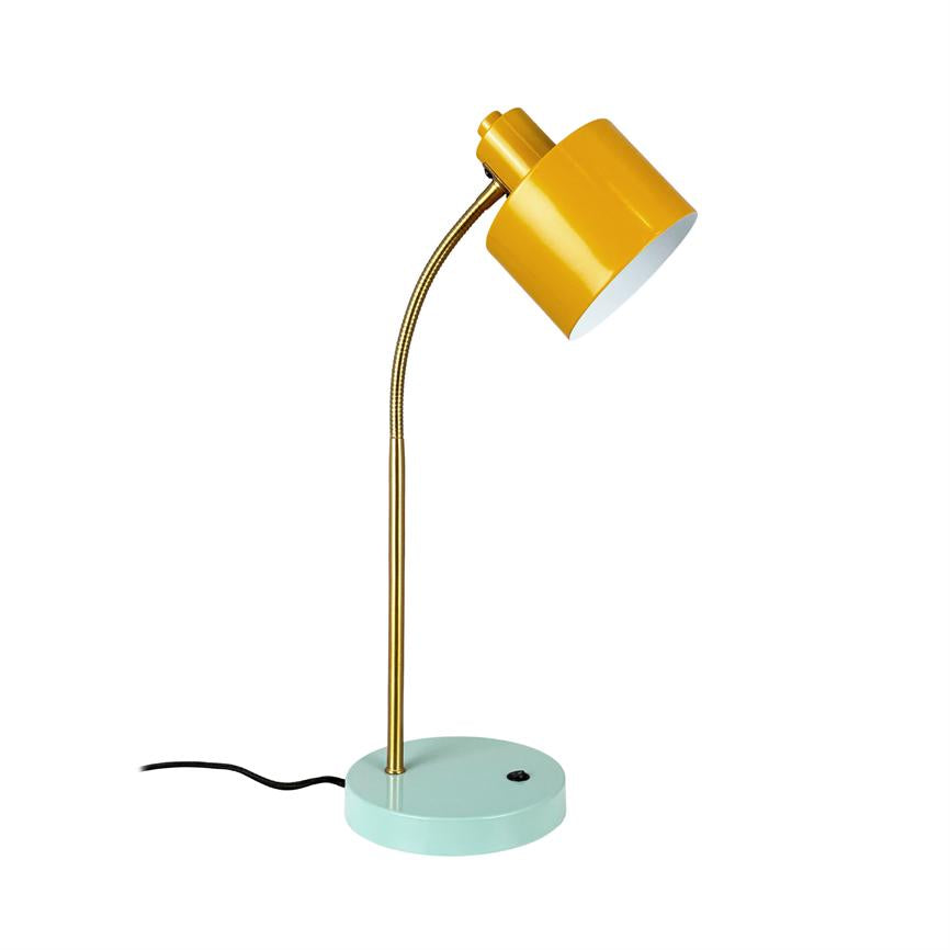Ocean Tischlampe Flex – Curry/Türkis