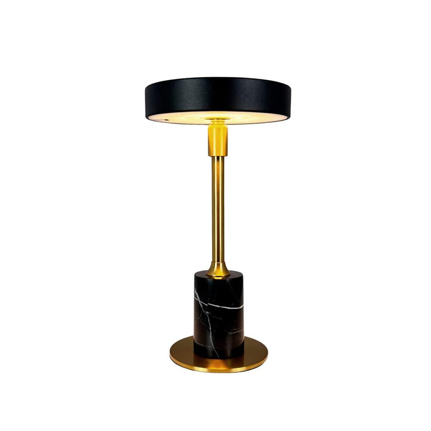 Starlight LED Mini Wiederaufladbare Tischlampe Schwarz Marmor – Schwarz
