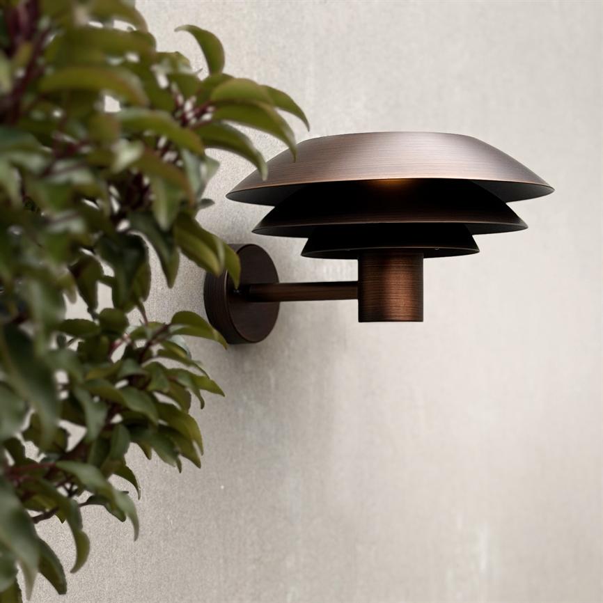 DL31 Außenwandlampe Antik-Look – Gebürstet Kupfer