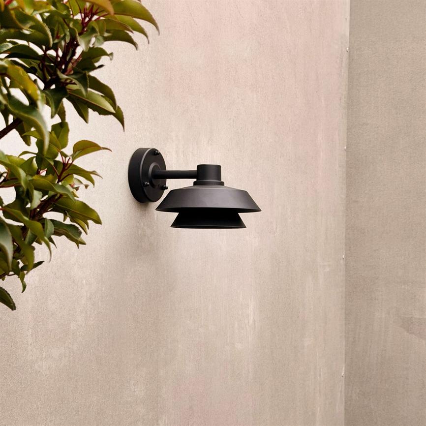 Dune Außenwandlampe Ø18 – Schwarz