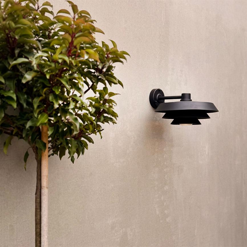Dune Außenwandlampe Ø30 – Schwarz