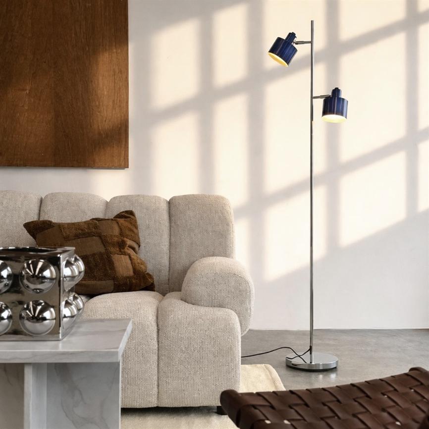 Ocean Stehlampe – Blau/Chrom