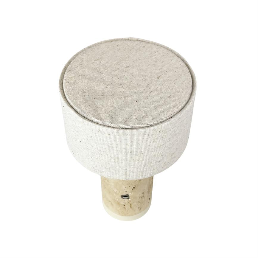 Mellow LED Wiederaufladbare Tischlampe -Travertin