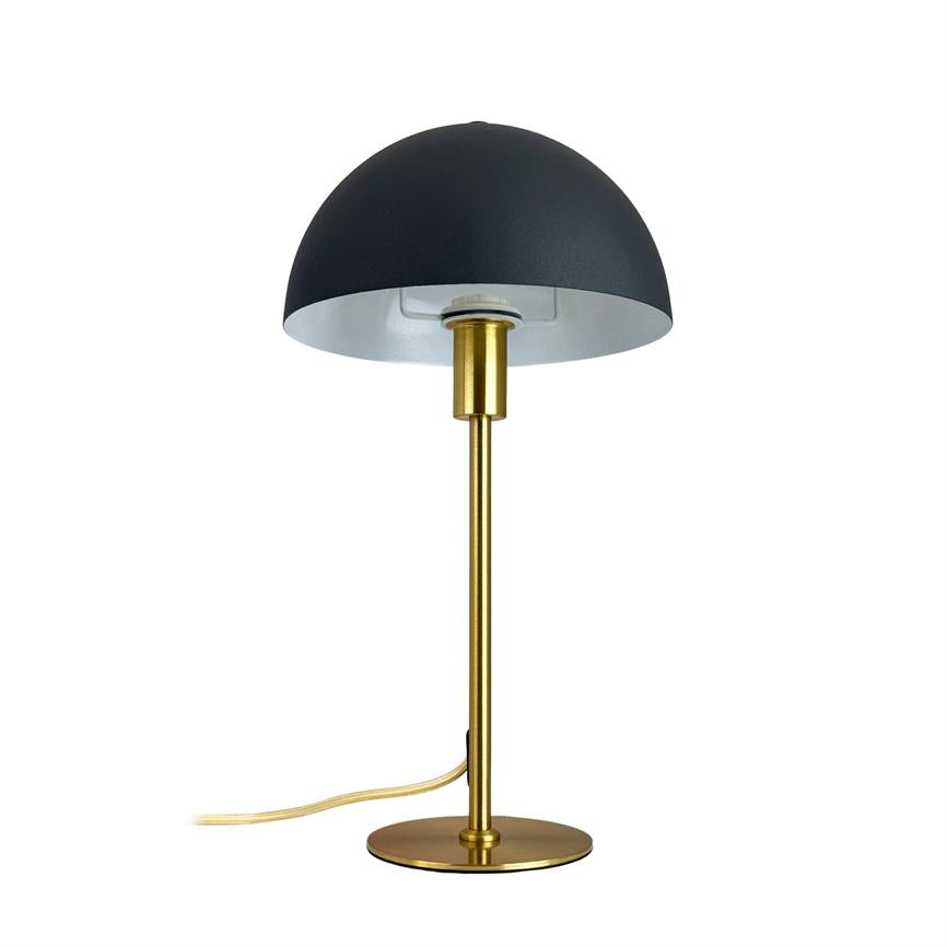 Stockholm Tischlampe – Schwarz/Messing