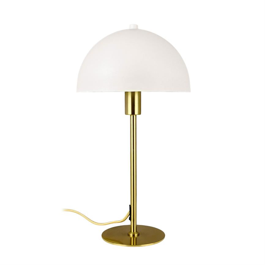 Stockholm Tischlampe – Weiß/Messing