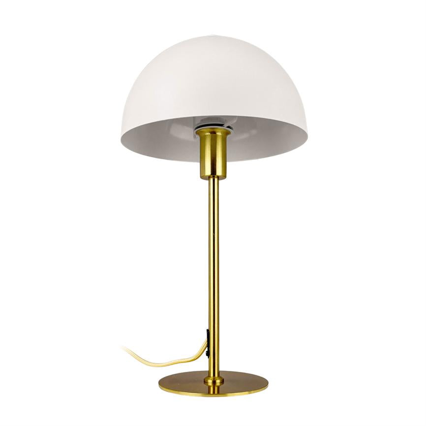 Stockholm Tischlampe – Weiß/Messing